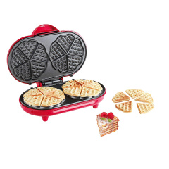 Herz-Waffelautomat in Rot