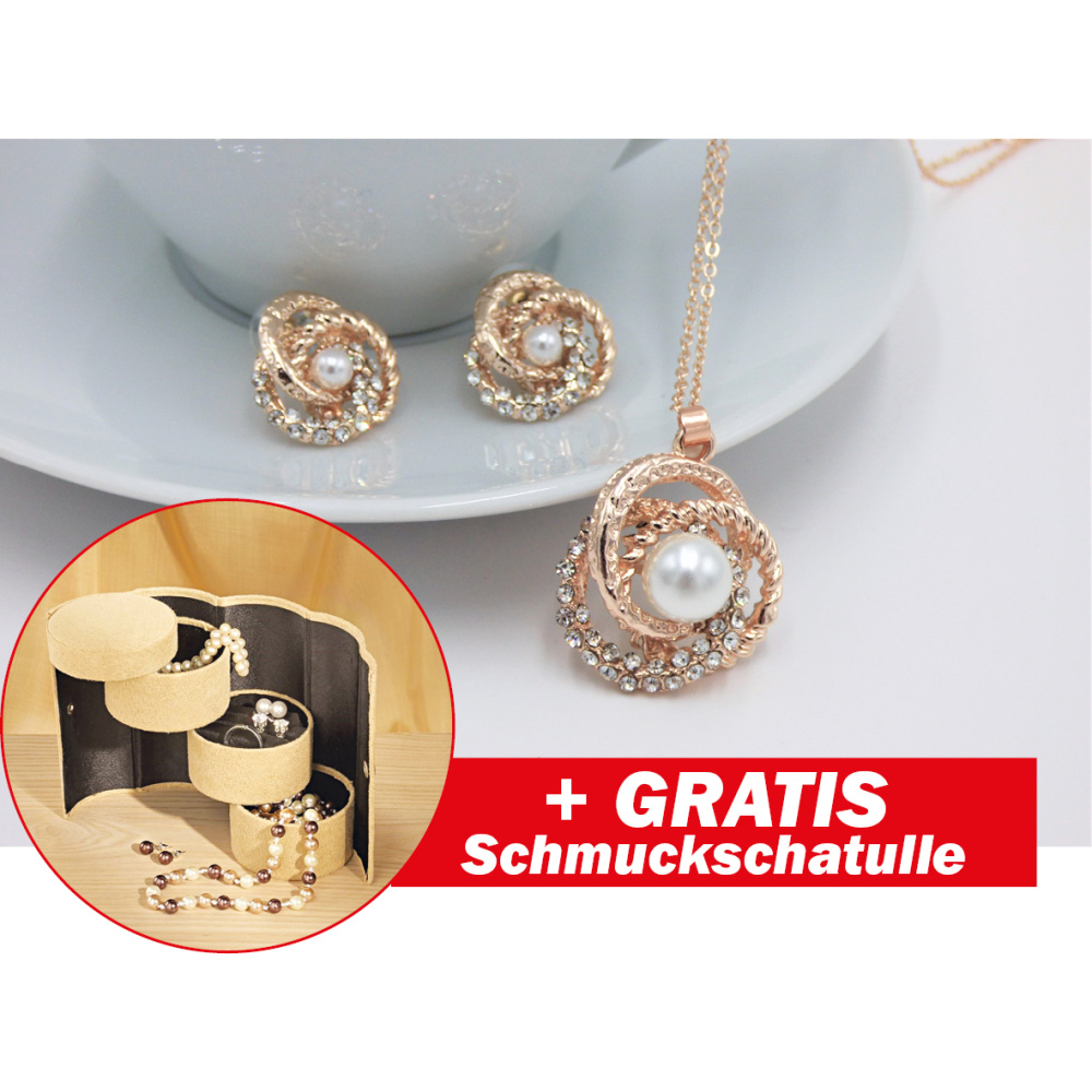 Spar-Kombi Schmuckset Perlenspiel und GRATIS Schmuckschatulle
