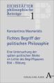 Fichtes Begriff der politischen Philosophie