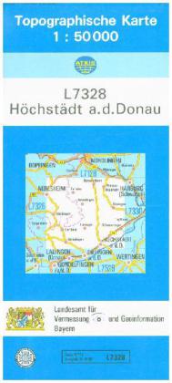 Topographische Karte Bayern Höchstädt a. d. Donau