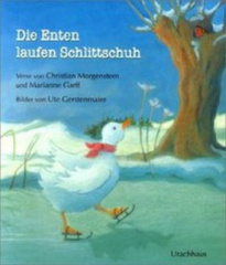 Die Enten laufen Schlittschuh