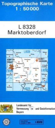 Topographische Karte Bayern Marktoberdorf