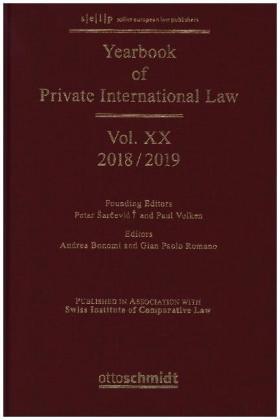 Yearbook of Private International Law Vol. XX - 2018/2019