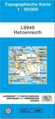 Topographische Karte Bayern Hatzenreuth