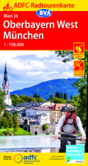 ADFC-Radtourenkarte 26 Oberbayern West / München 1:150.000, reiß- und wetterfest, GPS-Tracks Download