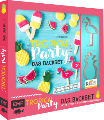 Tropical Party - das Backset mit Rezepten und Ananas- und Flamingo-Ausstecher aus Edelstahl - Limitierte Sonderausgabe