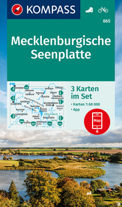 KOMPASS Wanderkarte Mecklenburgische Seenplatte