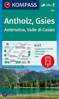 KOMPASS Wanderkarte 057 Antholz, Gsies, Anterselva, Valle di Casies 1:25000