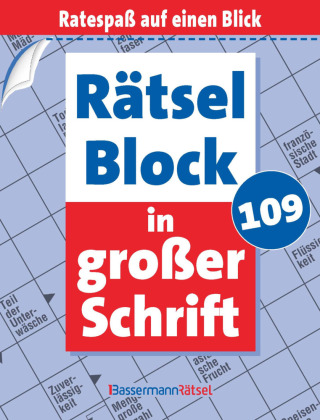 Rätselblock in großer Schrift 109