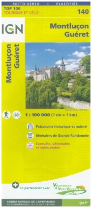 IGN Karte, Tourisme et vélo Montluçon Guéret