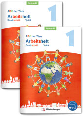 ABC der Tiere 1 Neubearbeitung - Arbeitsheft Druckschrift Kompakt, Teil A und B, 2 Teile