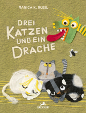 Drei Katzen und ein Drache