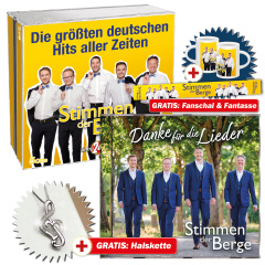 Danke für die Lieder + Die größten deutschen Hits aller Zeiten + GRATIS Kette, Fanschal & Tasse