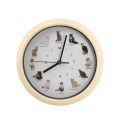 Wanduhr mit Katzengeräuschen 
