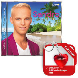 Verliebt + EXKLUSIVER Schlüsselanhänger Herz "SANDRO"