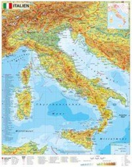 Stiefel Wandkarte Kleinformat Italien physisch