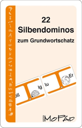 22 Silbendominos zum Grundwortschatz (Kartenspiel)